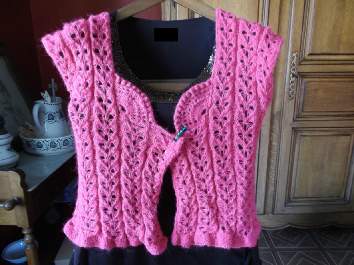Tuto point en forme de coeur, au tricot