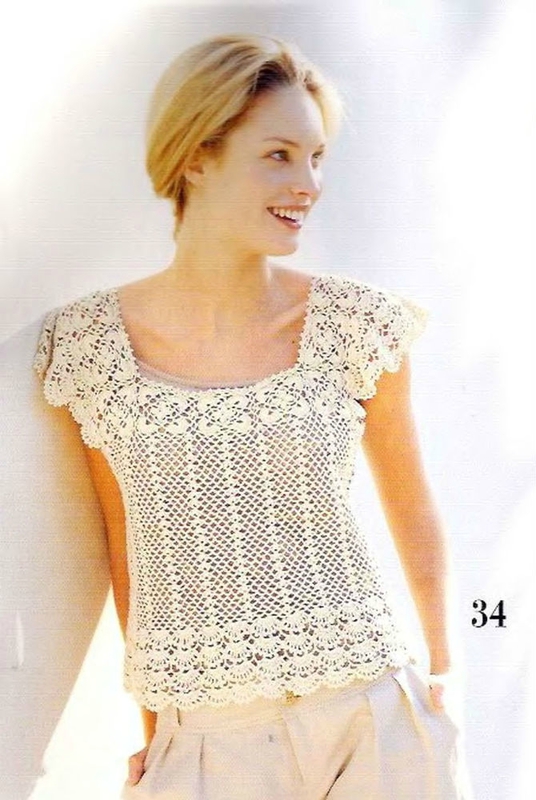 Crochet Pull d'été manche courte