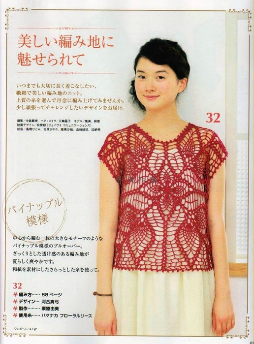 Crochet pull ananas