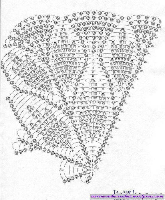 Crochet pour l'été un châle papillon