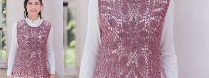 Crochet un débardeur au point d'ananas