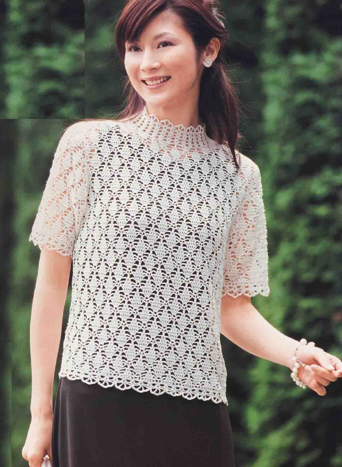 Crochet un pull aux motifs ananas (1)