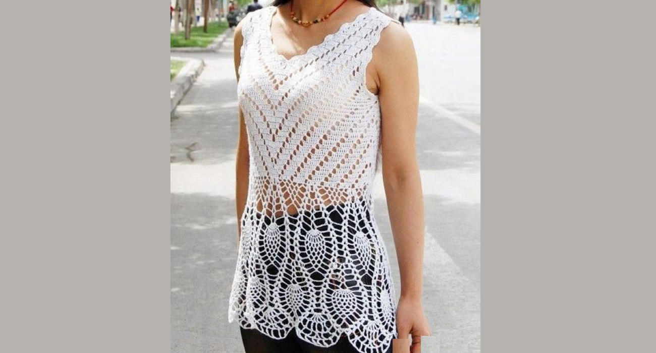 Crochet un pull avec des ananas
