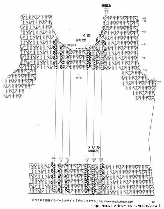 Un pull à plastron au crochet 