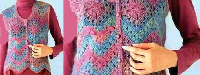 Crochet un gilet à base de granny