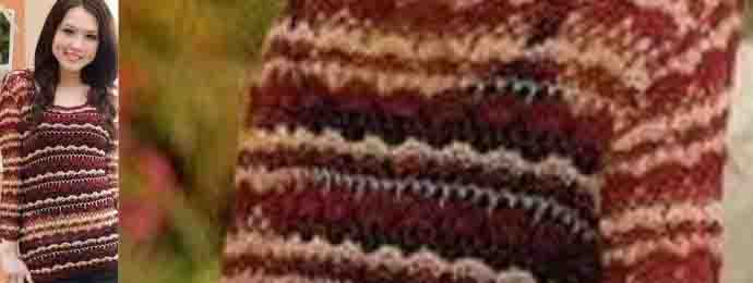 Crochet un pull bicolore