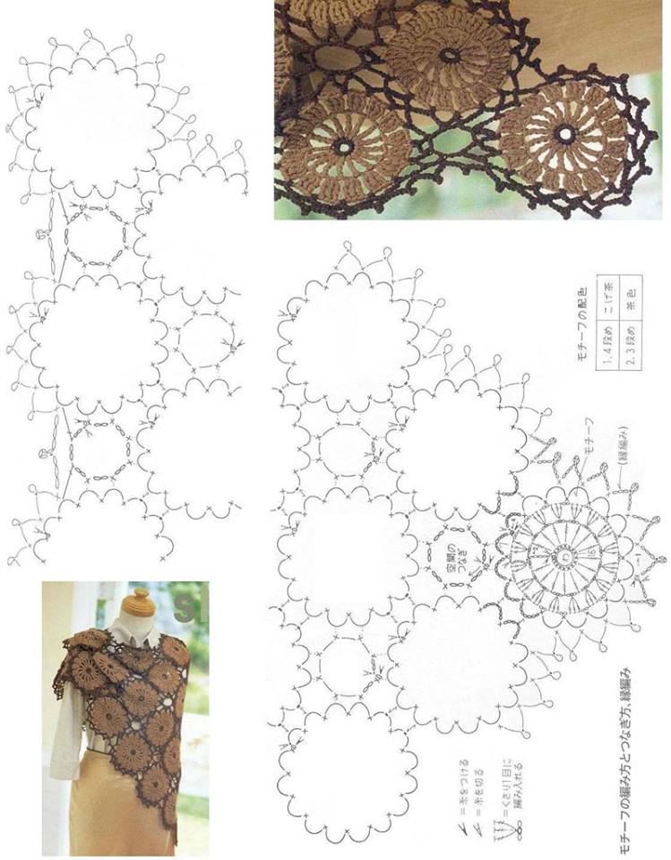 Un châle bicolore inspiration japonaise