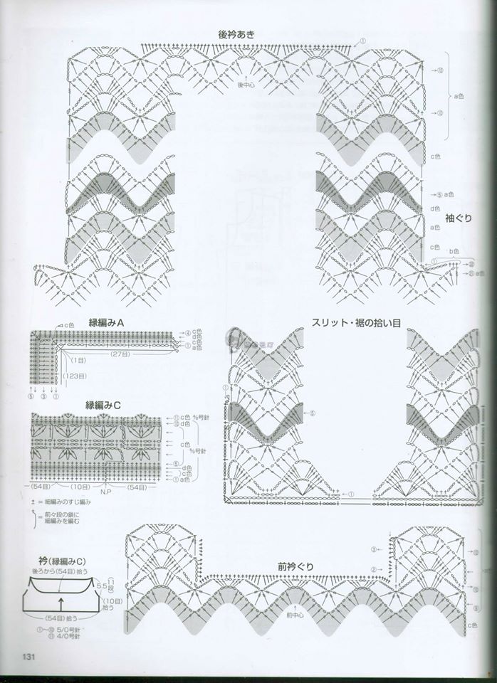 Crochet une tunique écaille zigzag