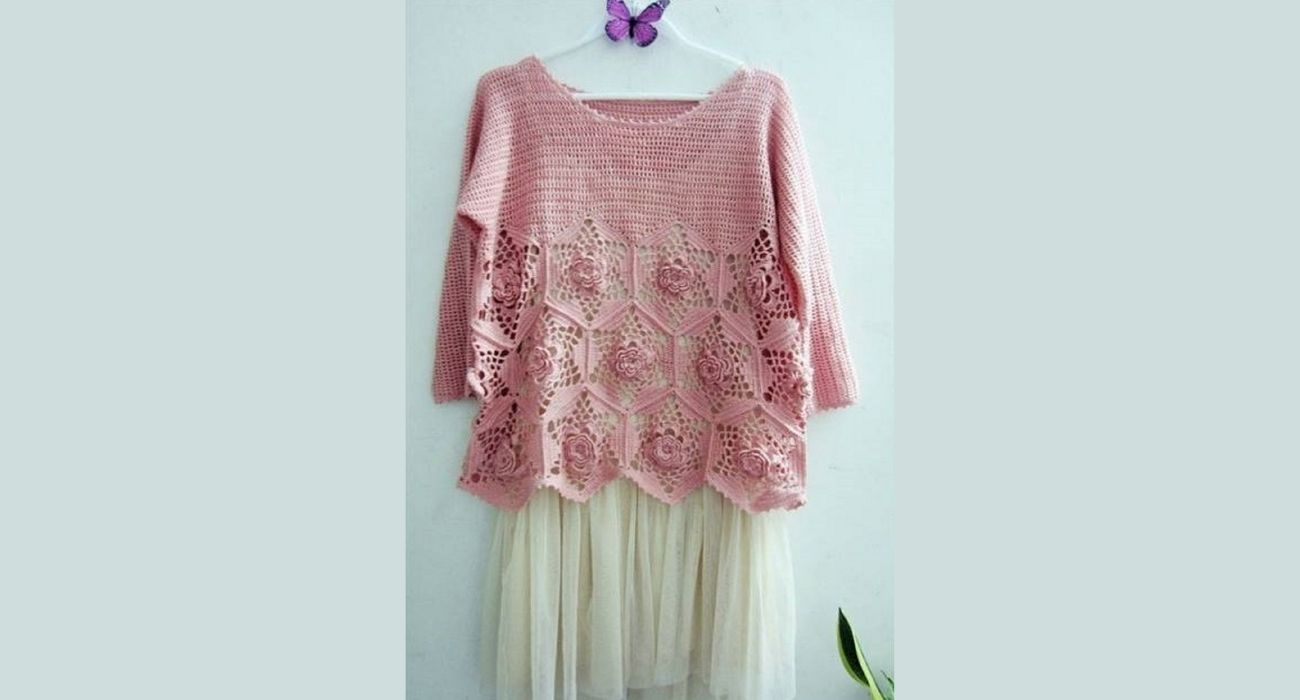 Au Crochet un pull printanier