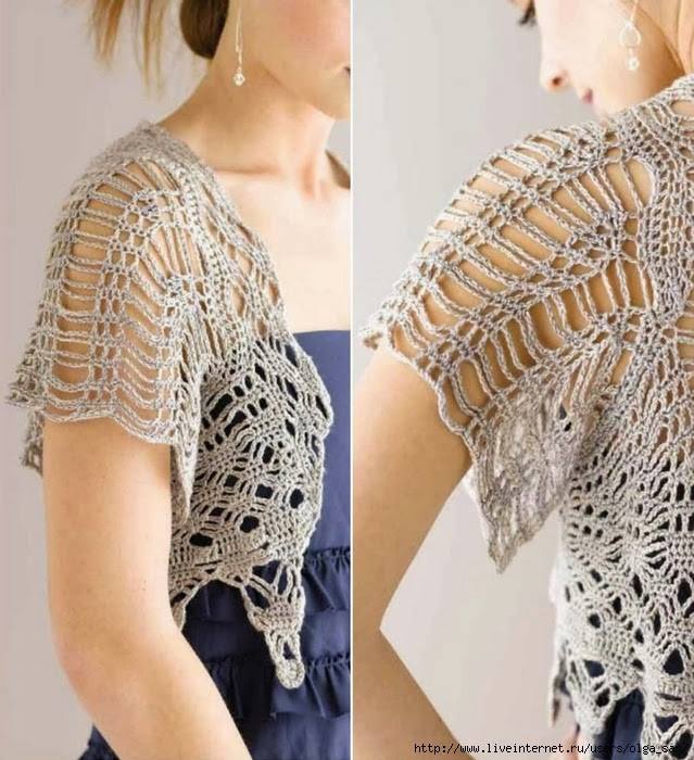 Crochet un boléro de chaînettes