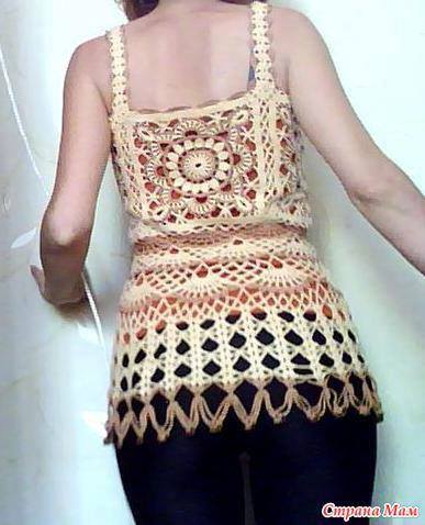 Crochet quelques granny pour une tunique