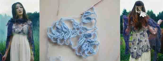 Crochet un châle délicatement fin