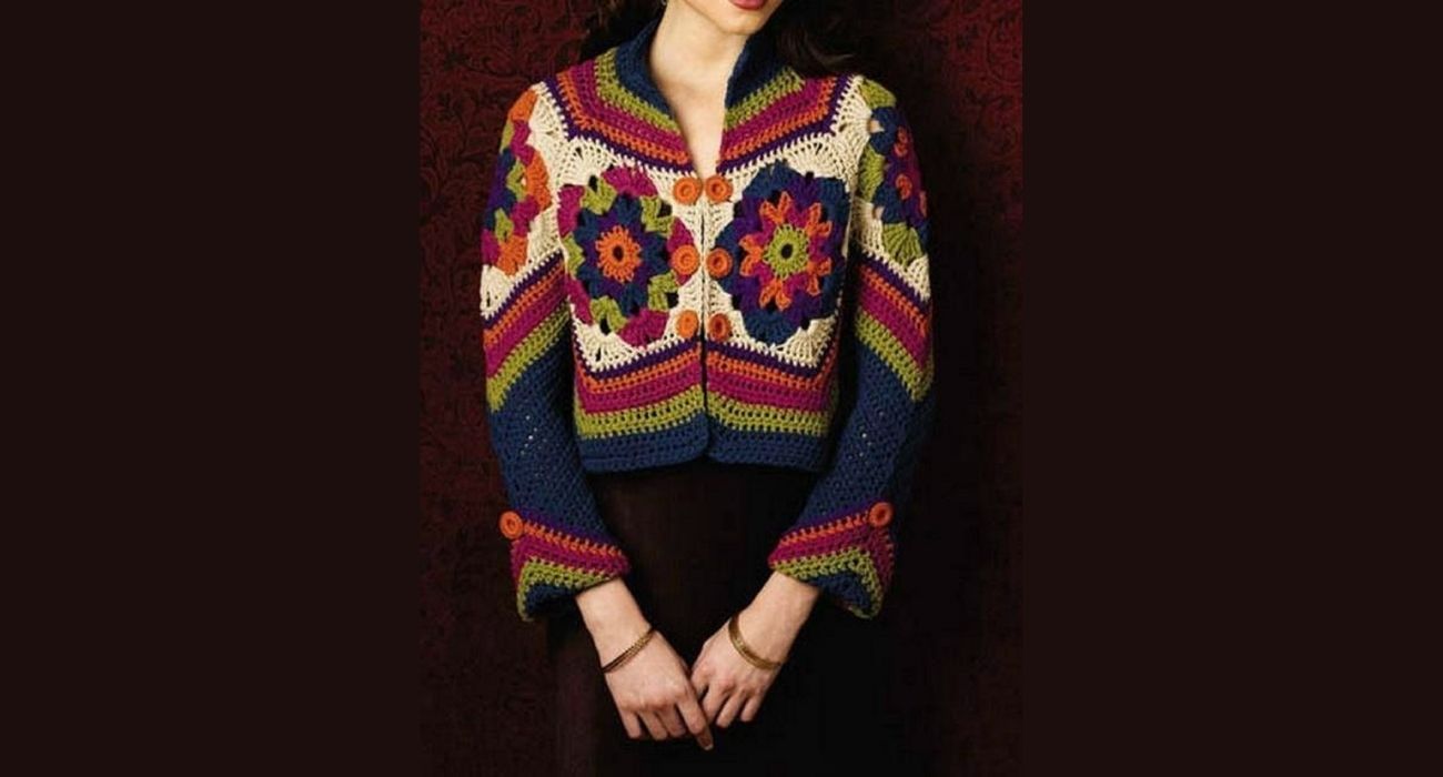 Crochet un gilet pétale et granny