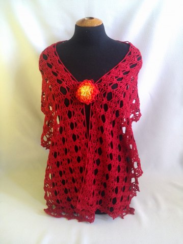 Châle au crochet