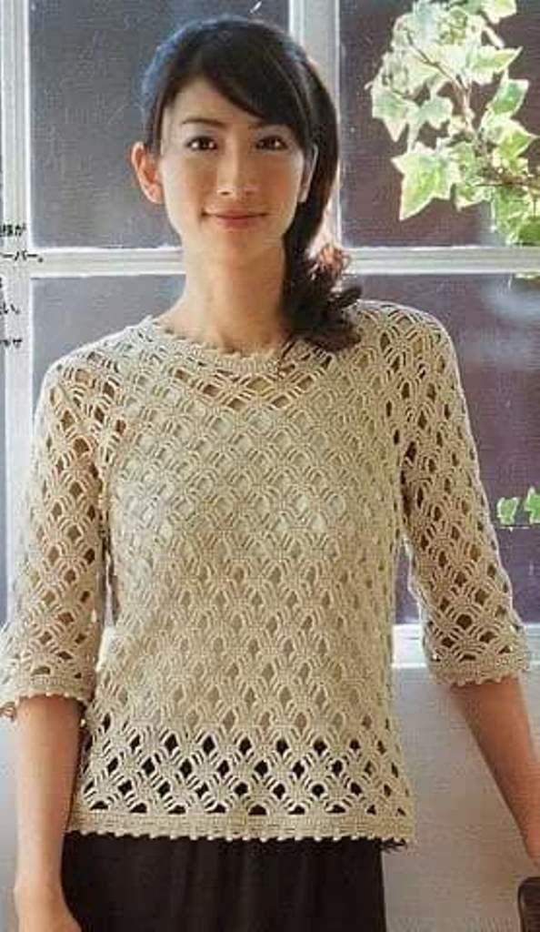 Un pull demi saison au point d'araignée