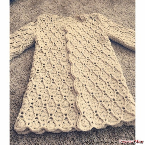 Une veste au crochet très chaude