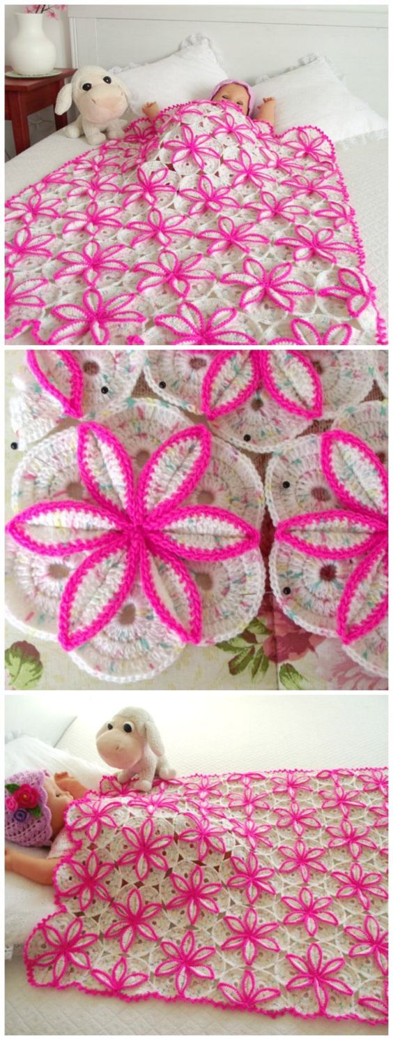 Au crochet un bandeau avec une fleur d'Amarilys