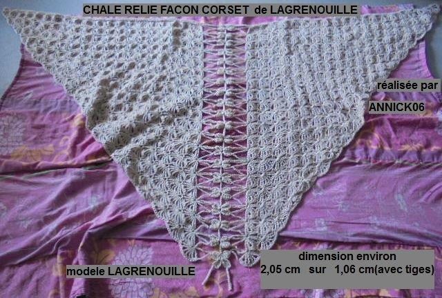 Le châle façon corset de la p'tite grenouille Annick