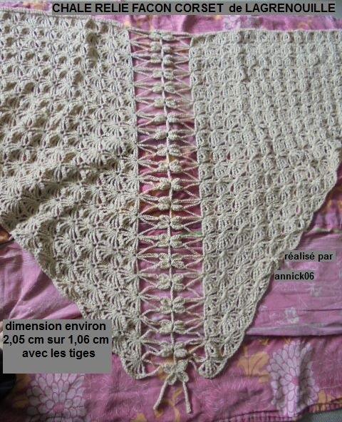 Le châle façon corset de la p'tite grenouille Annick