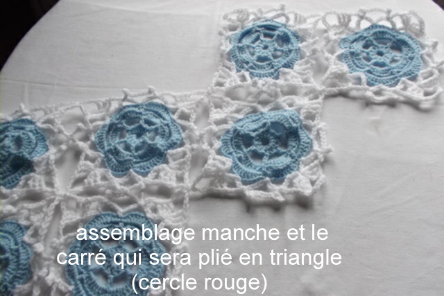 Cal pull de granny aux roses bleues partie 3