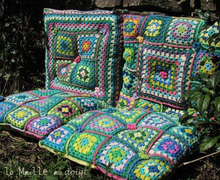 Avec nos grannys quelques idées pour nos chaises et fauteuils