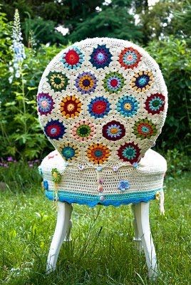 Avec nos grannys quelques idées pour nos chaises et fauteuils