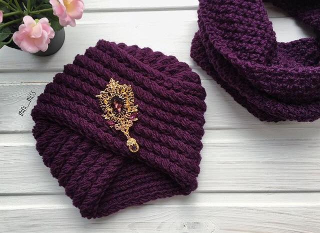 Souvenir des années 50 un turban au crochet