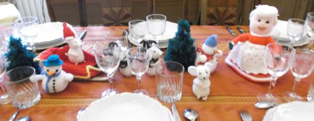 la table de Noël et ses nouveaux amis