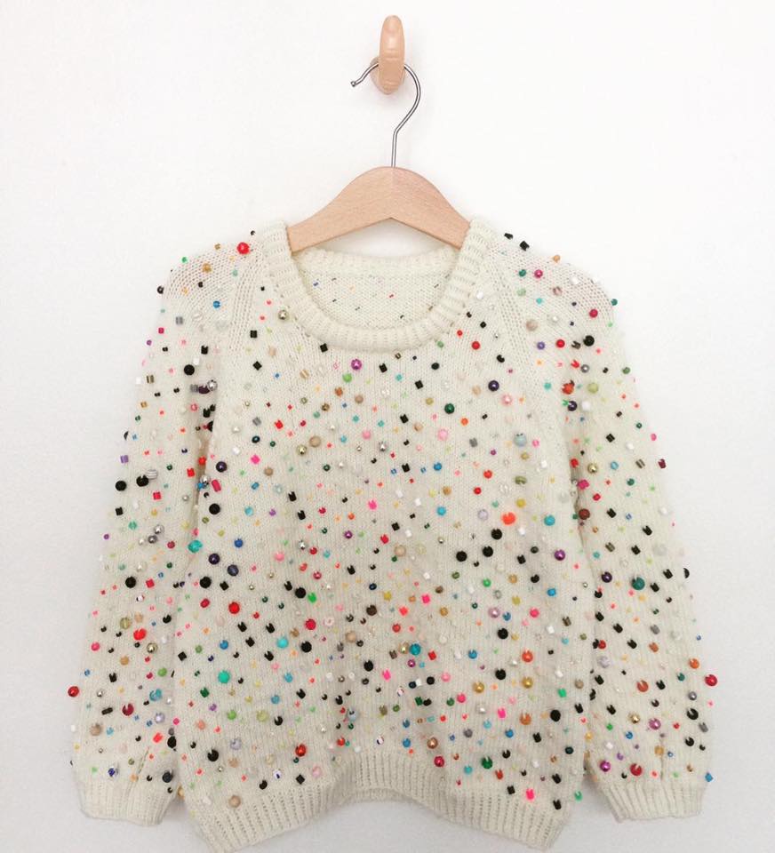 savoir tricoter un pull avec des perles