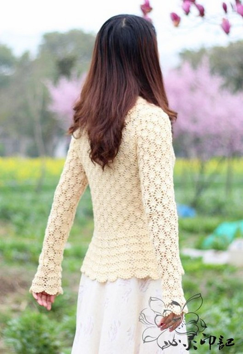 au crochet un pull avec un point ananas