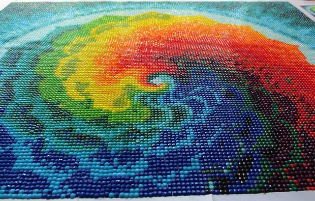 ma réalisation en broderie diamant