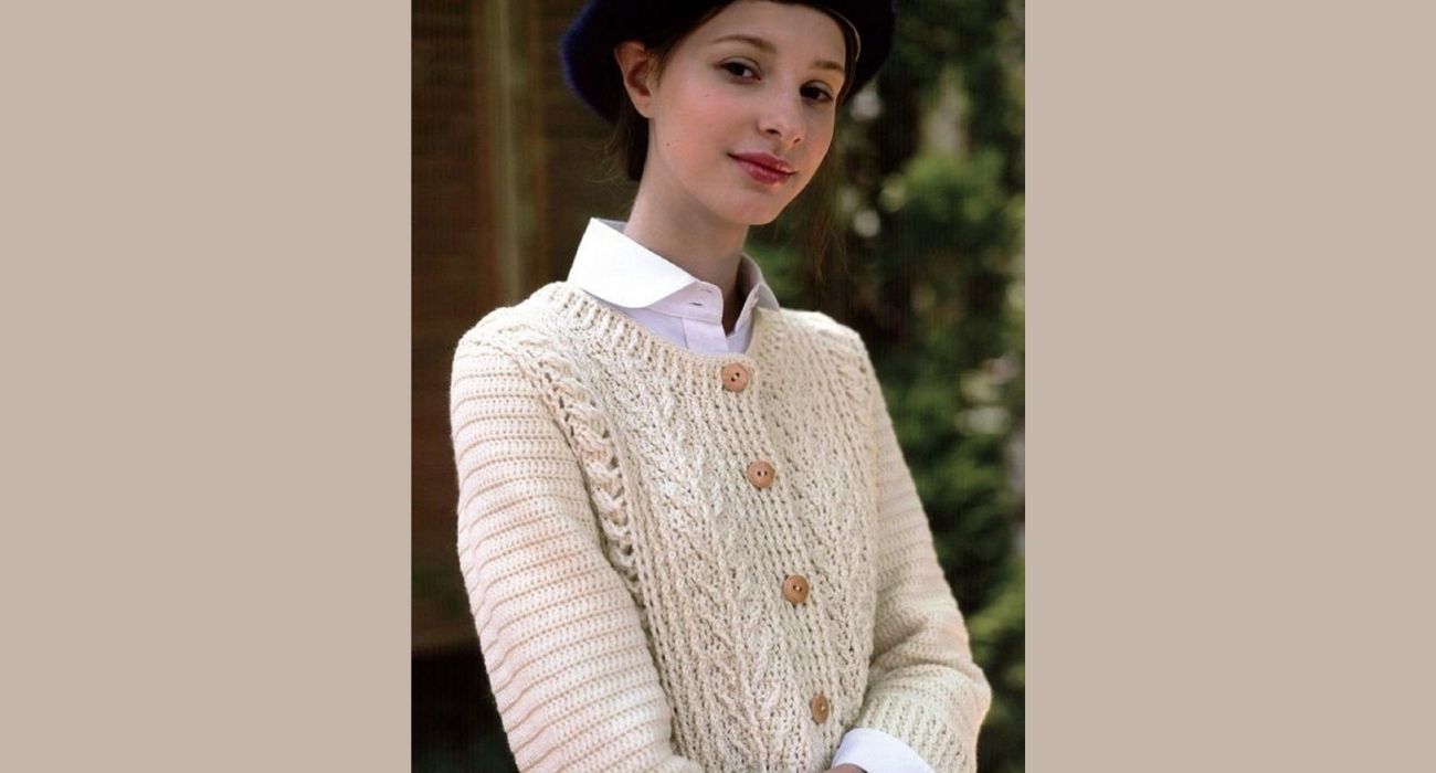 une veste irlandaise au crochet