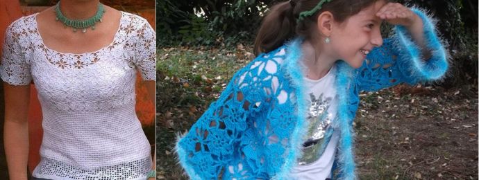 au crochet un pull granny et grille filet