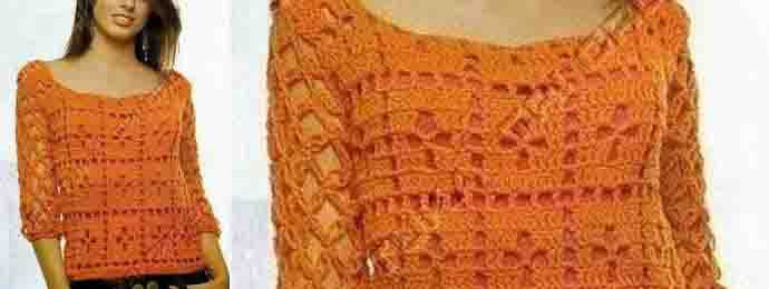 au crochet un joli pull graphique