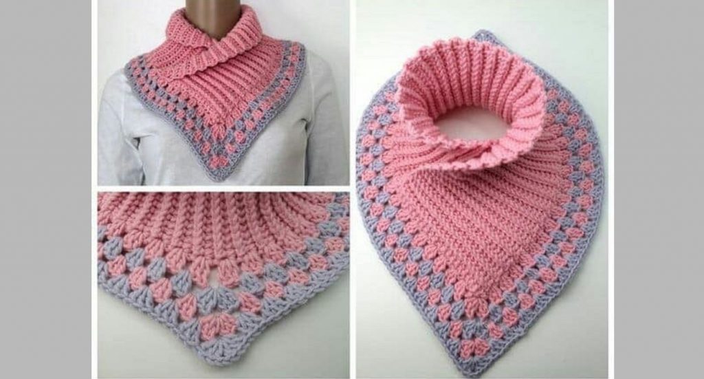 un col châle au crochet pour cet hiver