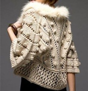 au tricot un gilet ample à nopes