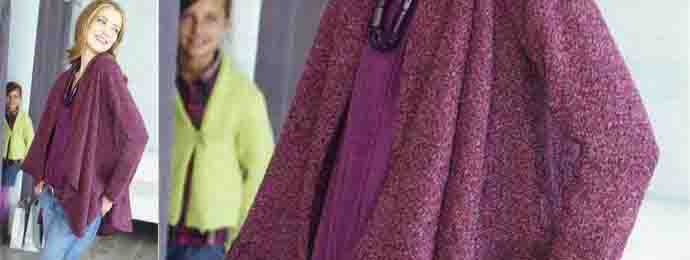 une veste au tricot réalisée en 1 fois