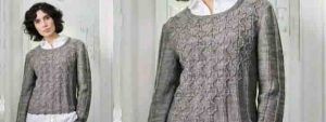 Un pull fantaisie avec un point relief