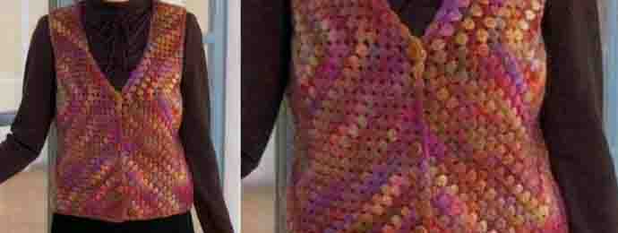 un gilet façon shrug au crochet