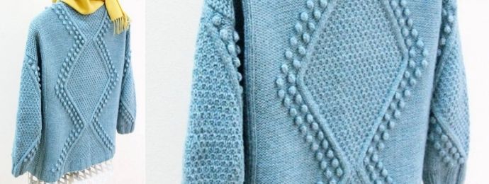 Un pull géométrique nope et grain de riz