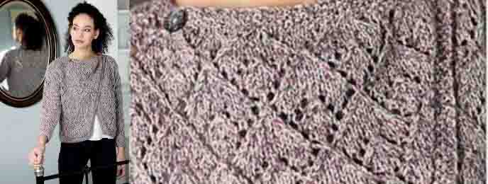 Une veste croisée au tricot