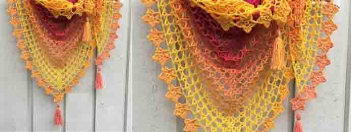 Châle Fleur de Thé au crochet