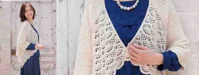 Un gilet à pan droit au crochet