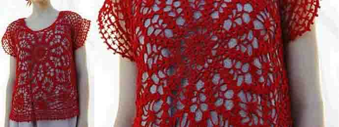 Débardeur Fleur de Lotus au crochet