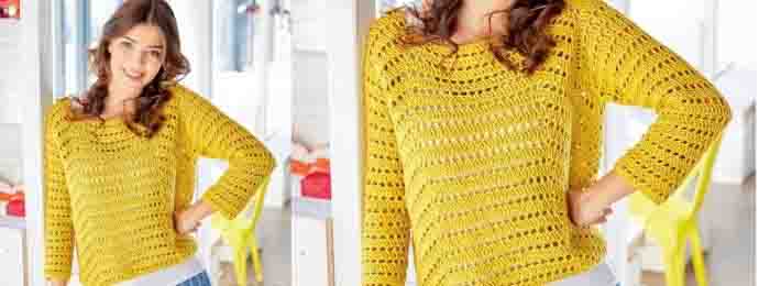 Un pull simple et élégant au crochet