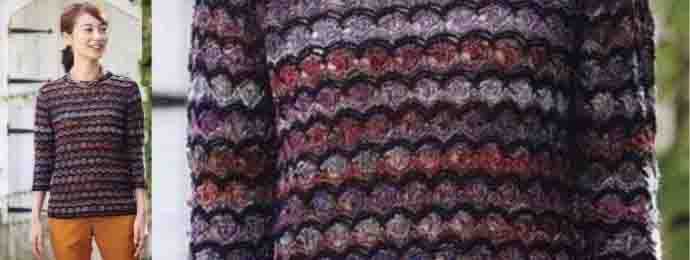 Le pull écaille et chaînette au crochet