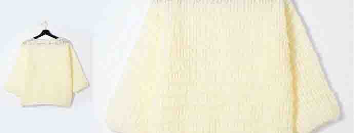 Pull plume au point jersey fantaisie