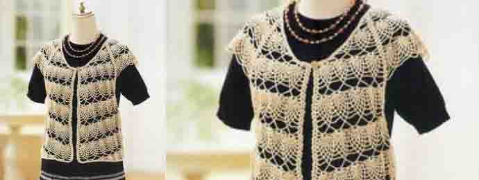 Un gilet au motif ananas sans manche