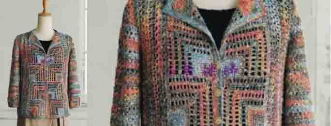 Le Cardigan de granny géométriques
