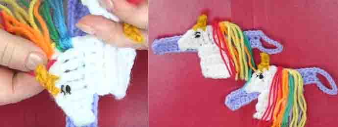 Attache masque Tête de Licorne